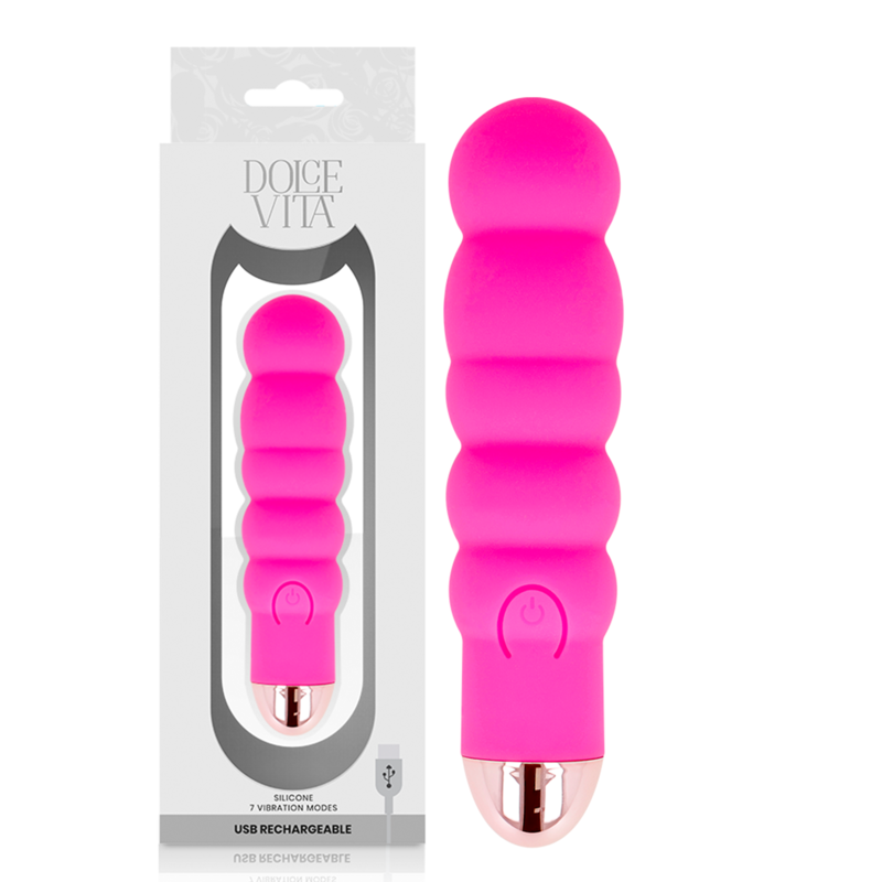 DOLCE VITA - WIEDERAUFLADBARER VIBRATOR SECHS ROSA 7 GESCHWINDIGKEITEN