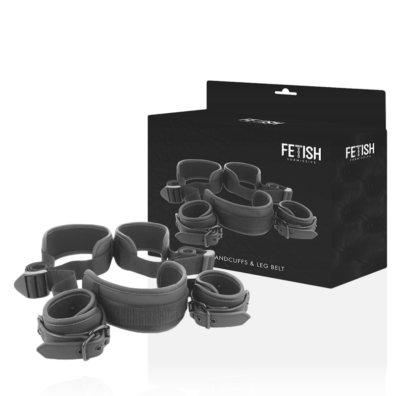 FETISH SOTTOMESSO - POSIZIONE GAMBE APERTE CON MANETTE RIVESTITE IN NOPRENE