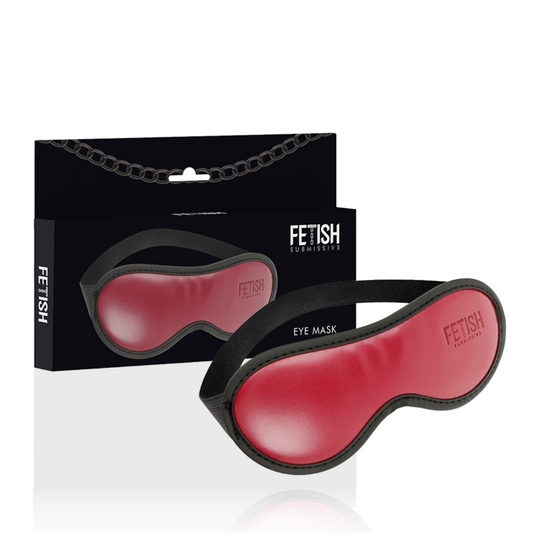 FETISH SUBMISSIVE DARK ROOM - MASCHERA IN PELLE VEGANA CON FODERA IN NEOPRENE