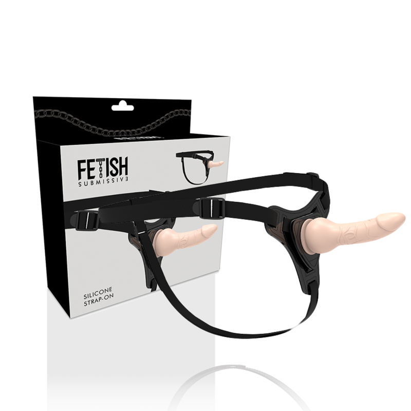 FETISCH DEVOT-HARNESS - FLEISCH REALISTISCHES SILIKON 16 CM