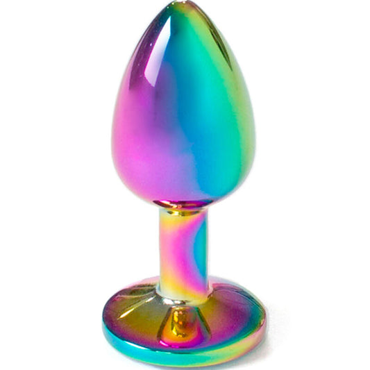 SECRETPLAY - METALL-BUTT-PLUG REGENBOGEN, KLEINE GRÖSSE 7 CM