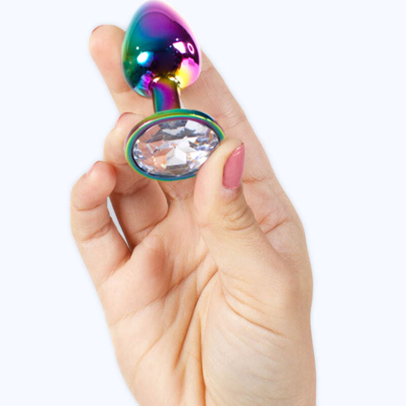 SECRETPLAY - METAL BUTT PLUG RAINBOW SMALL SIZE 7 CM