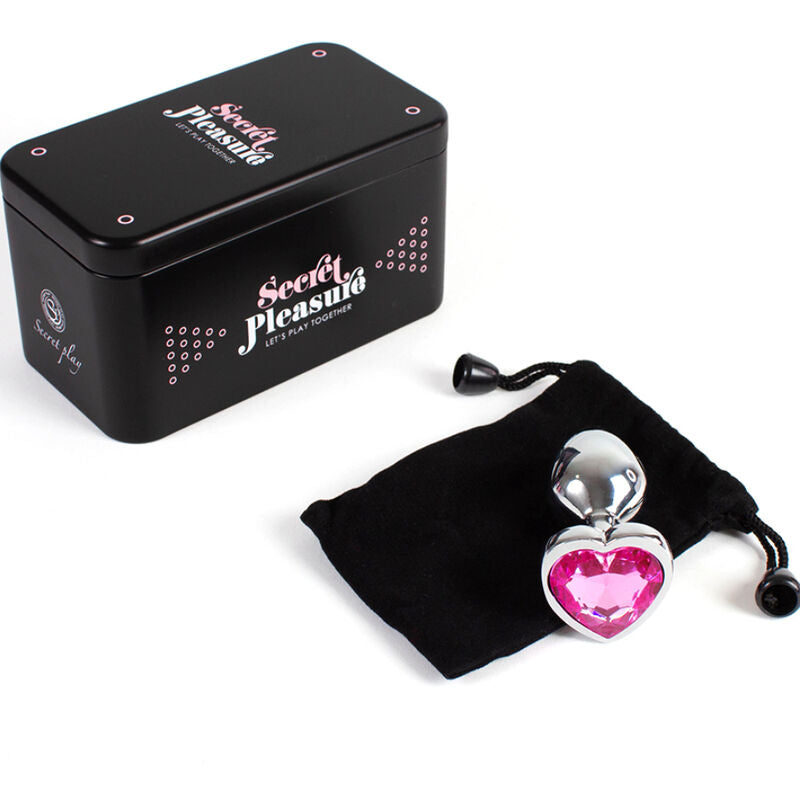 SECRETPLAY - PLUG ANALE IN METALLO CUORE FUCSIA TAGLIA PICCOLO 7 CM