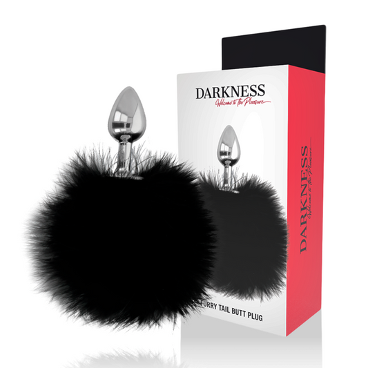 DARKNESS - EXTRA ANAL BUTTPLUG CON CODA NERO 7 CM