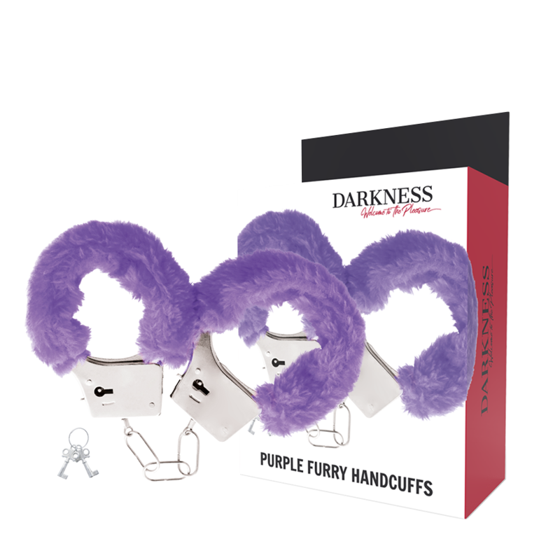 DARKNESS - HANDSCHELLEN AUS METALL MIT FLIEDERFUTTER