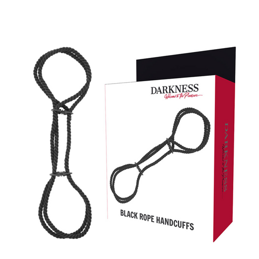 DARKNESS - 100% BAUMWOLLSEILHANDSCHELLEN ODER FUßHANDSCHELLEN