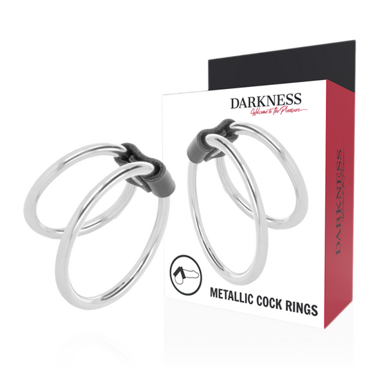 DARKNESS - DOPPIO ANELLO PER PENE IN METALLO