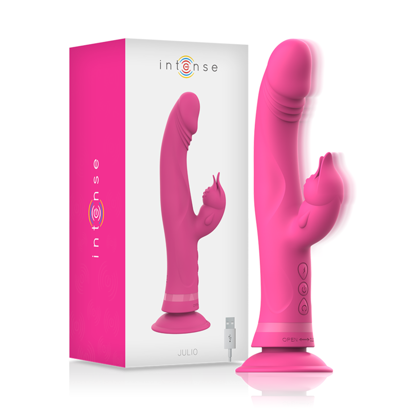 INTENSE - JULIO RABBIT VIBRATORE SILICONE ROSA