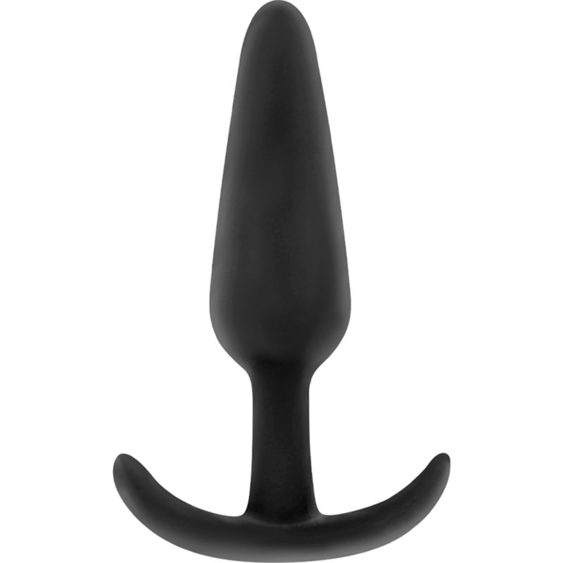 BLACK&SILVER - KAEL SILICONE ANAL PLUG WITH MEDIUM HANDLE