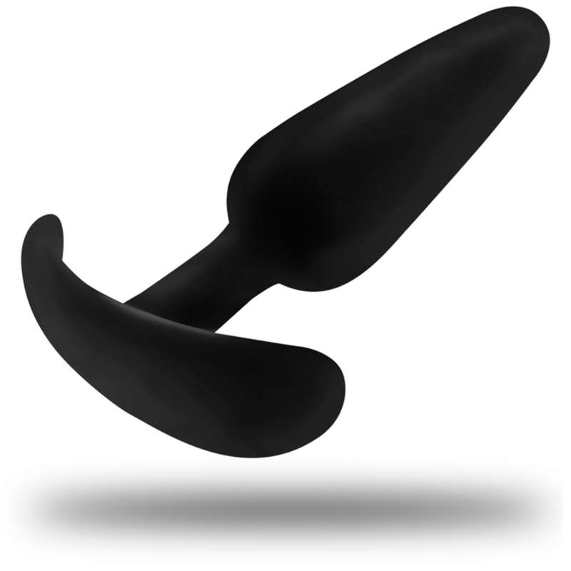 BLACK&SILVER - KAEL SILICONE ANAL PLUG WITH MEDIUM HANDLE