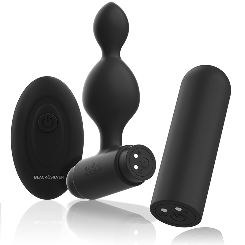 BLACK&amp;SILVER - TUCKER PICCOLO SILICONE ANAL PLUG TELECOMANDO