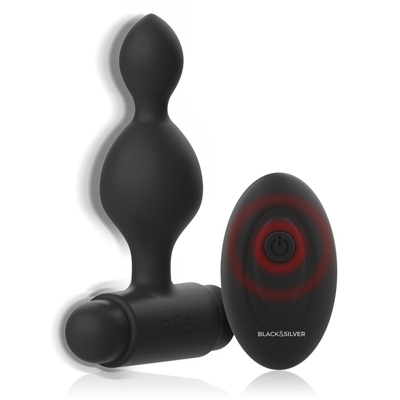 BLACK&amp;SILVER - TUCKER PICCOLO SILICONE ANAL PLUG TELECOMANDO