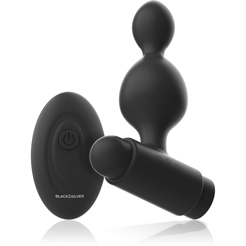 BLACK&amp;SILVER - TUCKER PICCOLO SILICONE ANAL PLUG TELECOMANDO