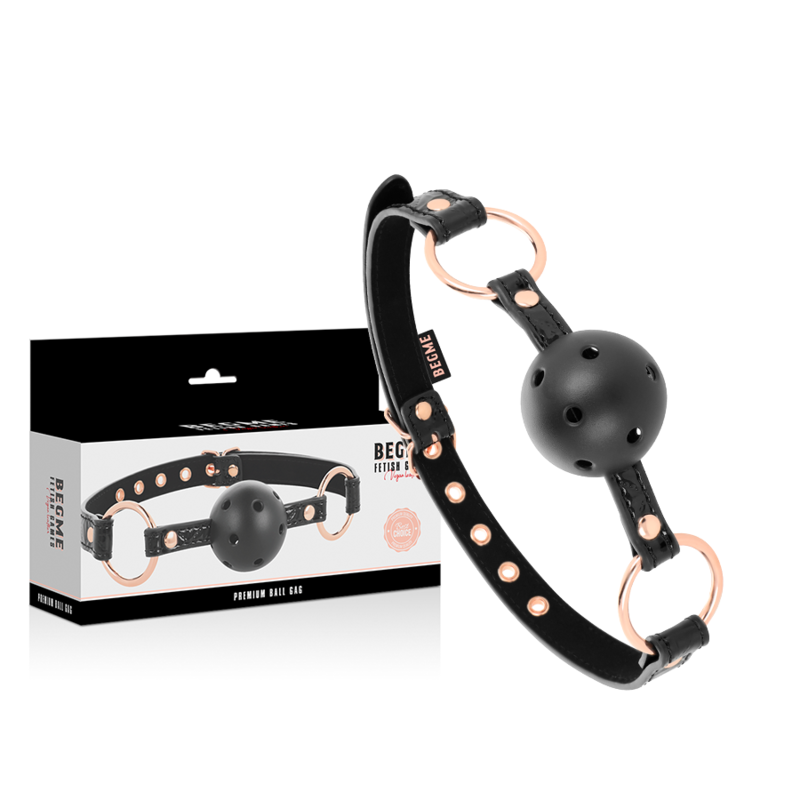 BEGME - BLACK EDITION BALLGAG AUS VEGANEM LEDER