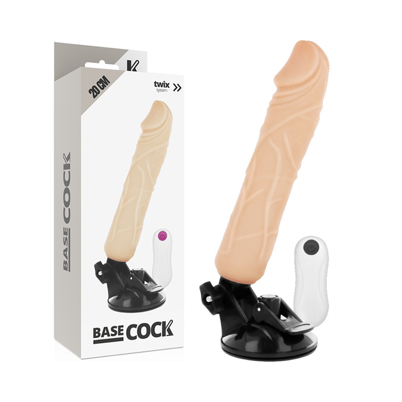 BASECOCK - REALISTISCHER VIBRATOR MIT FERNBEDIENUNG, FLESH 20 CM -O- 4 CM