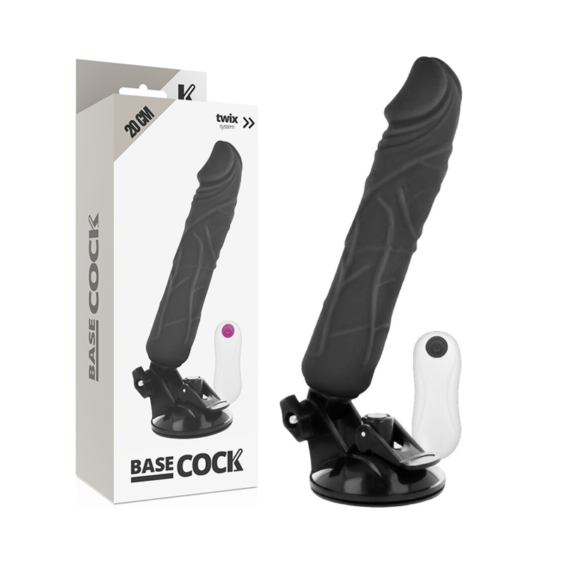 BASECOCK - REALISTISCHER VIBRATOR MIT FERNBEDIENUNG, FLESH 20 CM -O- 4 CM