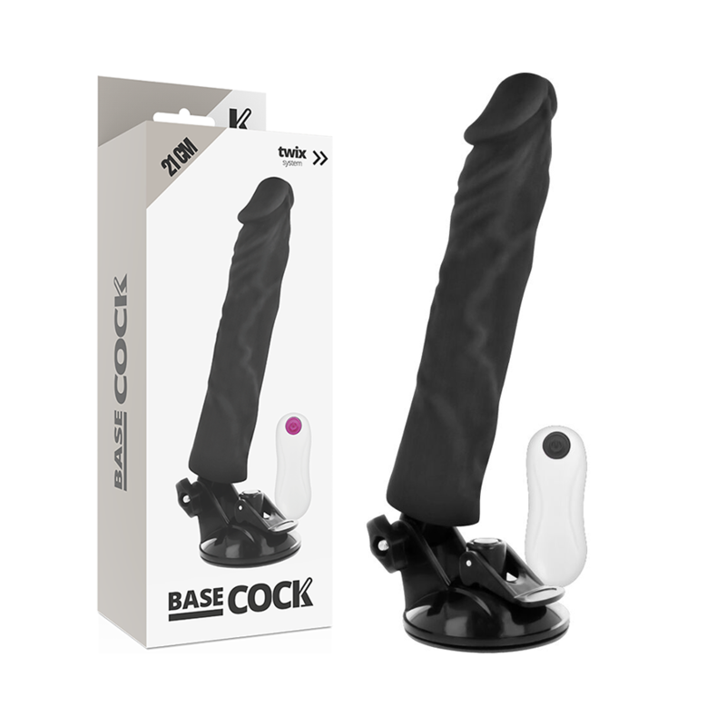 BASECOCK - VIBRATORE REALISTICO TELECOMANDO CARNE 21 CM -O- 4 CM