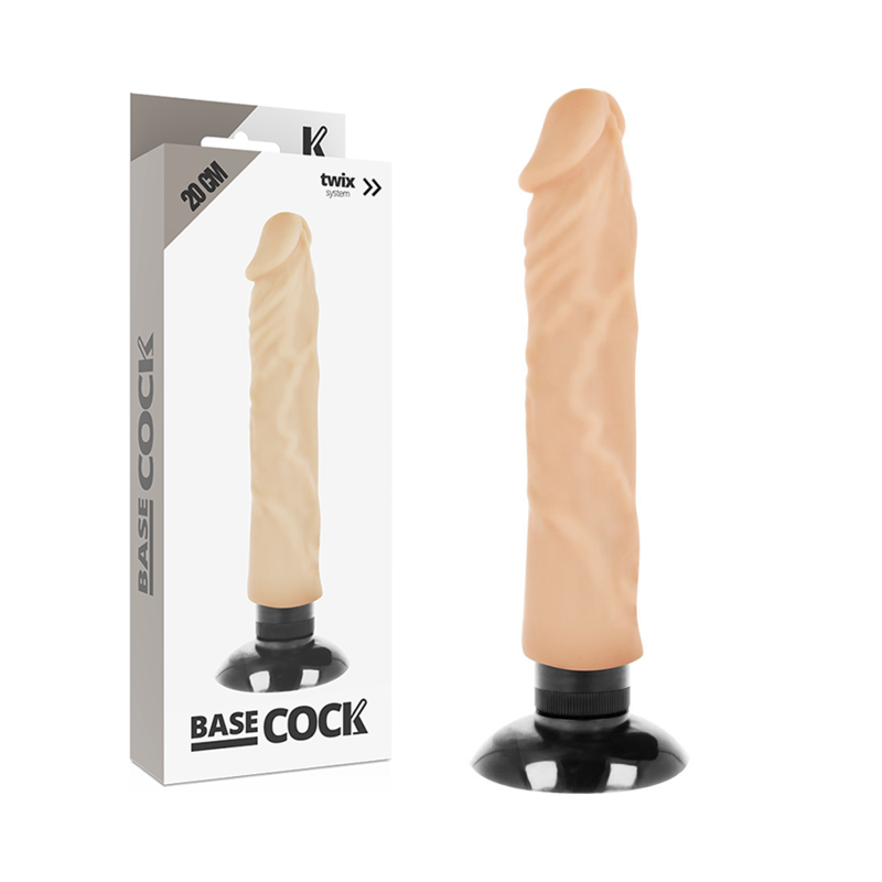 BASECOCK - REALISTISCHER VIBRATOR 2-1 FLESH 20 CM -O- 4 CM