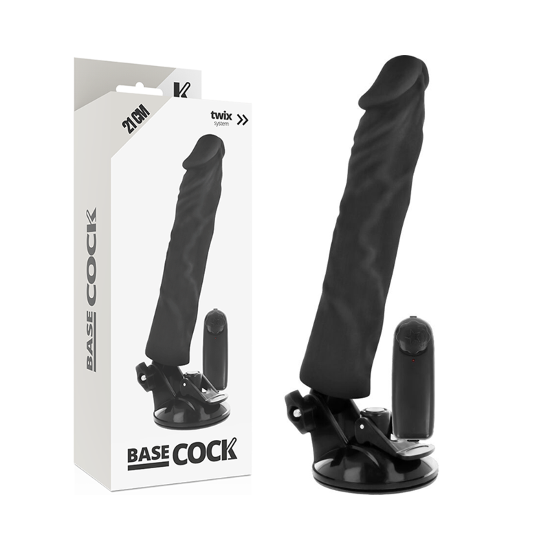 BASECOCK - REALISTISCHER VIBRATOR MIT FERNBEDIENUNG, FLESH 21 CM -O- 4 CM