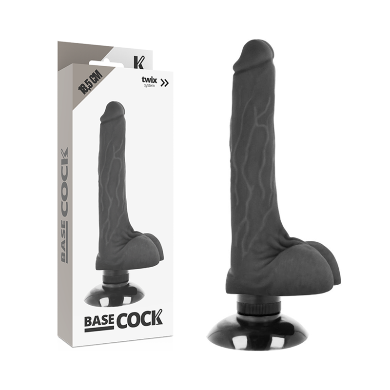 BASECOCK - VIBRATORE REALISTICO 2-1 FLESH 18,5 CM -O- 4 CM