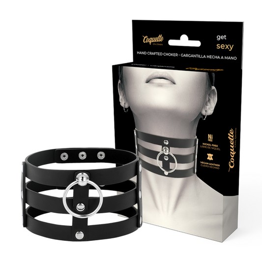 COQUETTE CHIC DESIRE - CHOKER IN PELLE VEGANA STILE FETISH