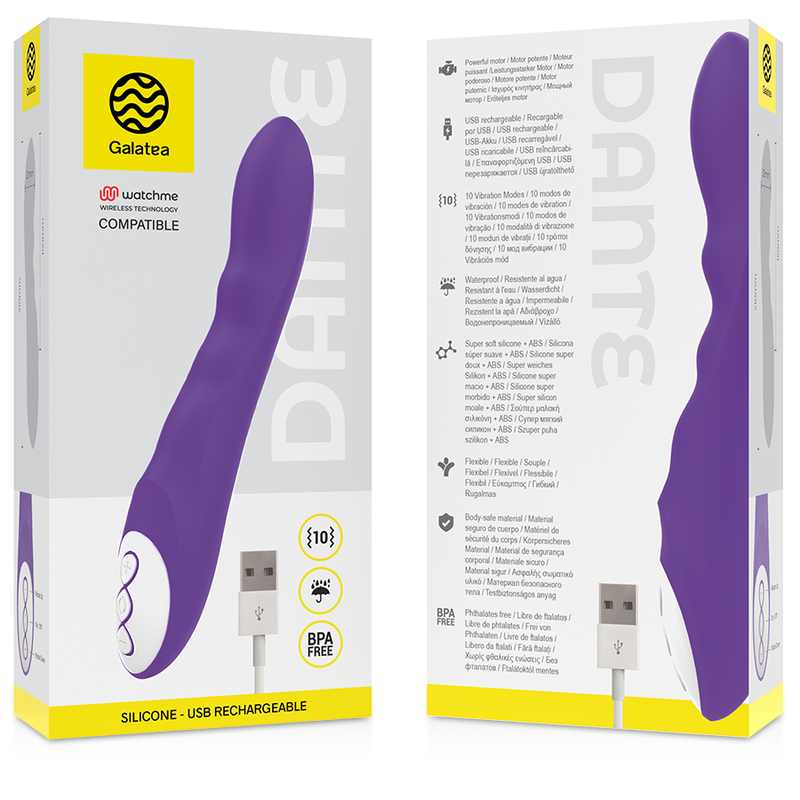 GALATEA - DANTE LILAC VIBRATOR KOMPATIBEL MIT WATCHME WIRELESS TECHNOLOGIE