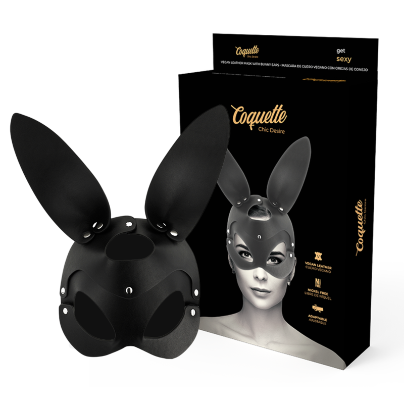 COQUETTE CHIC DESIRE – VEGANE LEDERMASKE MIT HASENOHREN