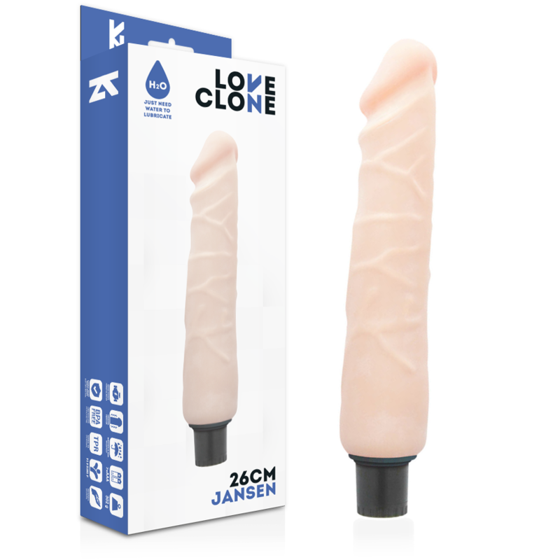 LOVECLONE - JANSEN SELBSTSCHMIERENDER VIBRATOR 26 CM -O- 4,2 CM