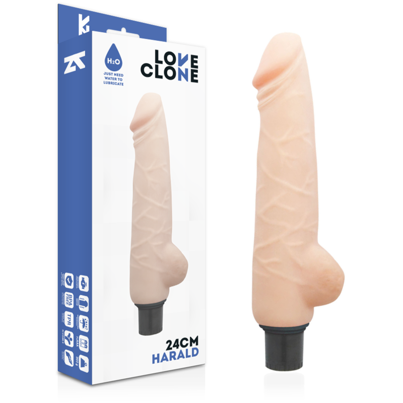 LOVECLONE - VIBRATORE AUTOLUBRIFICANTE HARALD 24 CM -O- 4 CM