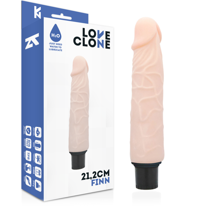 LOVECLONE - VIBRATORE AUTOLUBRIFICANTE FINN 21,2 CM -O- 3,8 CM