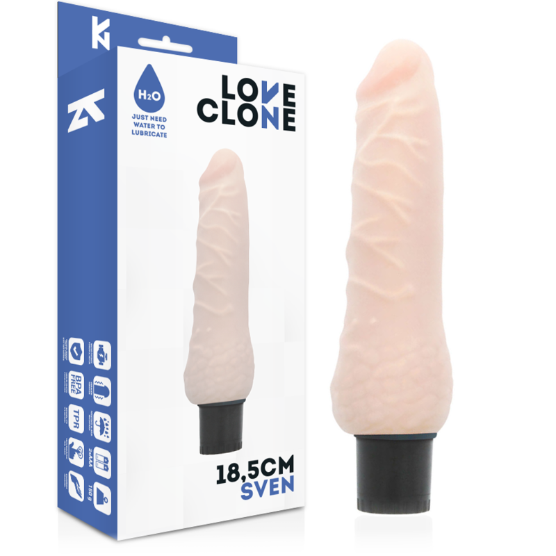 LOVECLONE - VIBRATORE AUTOLUBRIFICANTE SVEN 18,5 CM -O- 3,3 CM