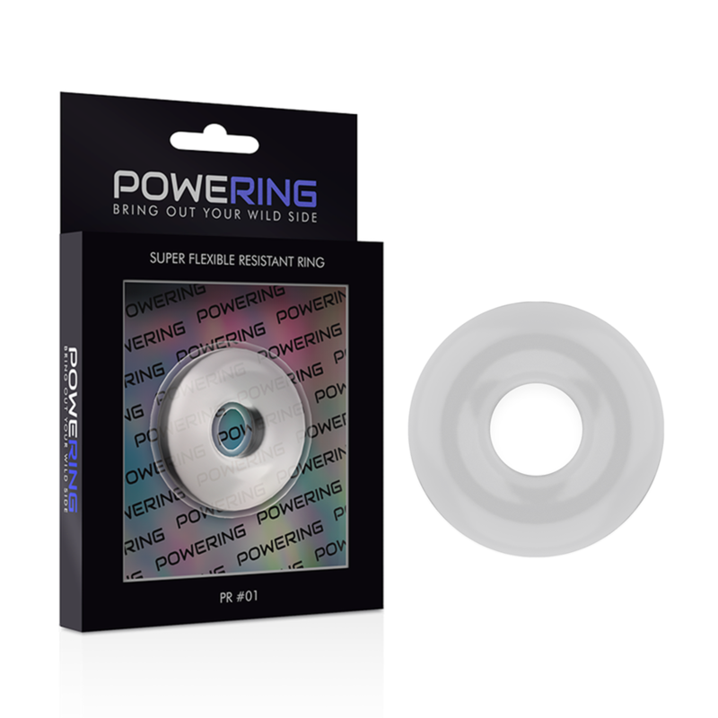 POWERING - ANELLO PER PENE SUPER FLESSIBILE E RESISTENTE 3,5CM TRASPARENTE