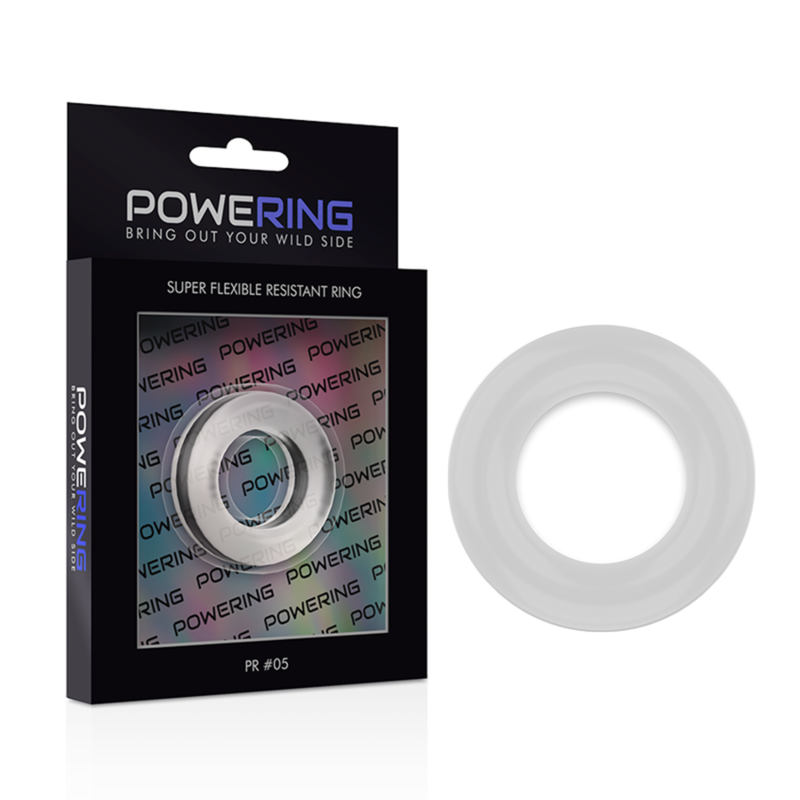 POWERING - ANELLO PER PENE SUPER FLESSIBILE E RESISTENTE 4,8CM PR05 TRASPARENTE