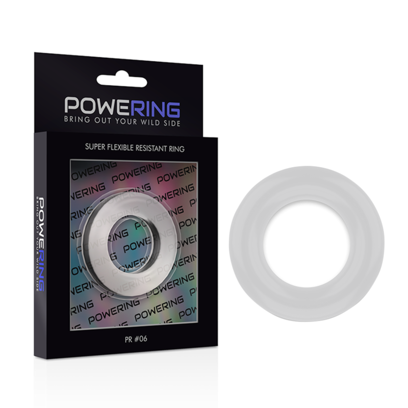 POWERING - ANELLO PER PENE SUPER FLESSIBILE E RESISTENTE 5,5CM PR06 TRASPARENTE