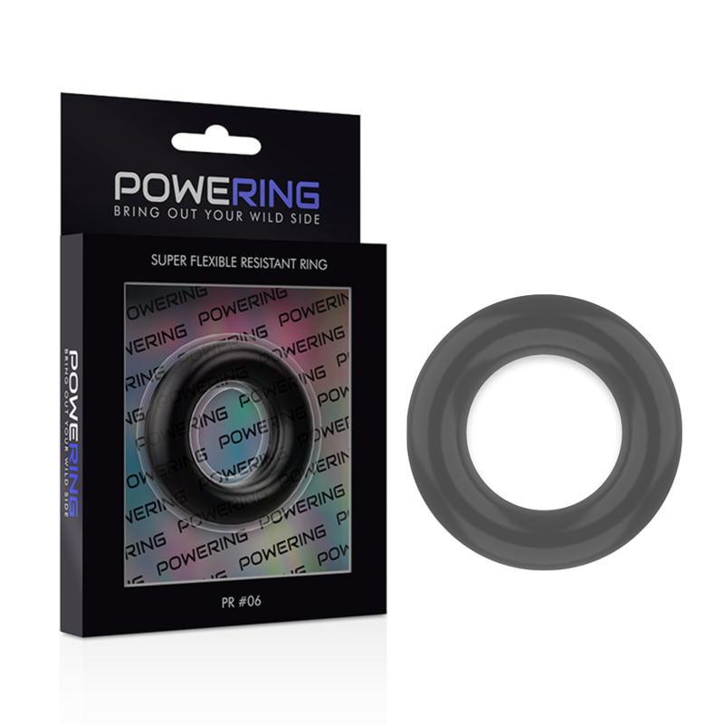 POWERING - ANELLO PER PENE SUPER FLESSIBILE E RESISTENTE 5,5CM PR06 NERO