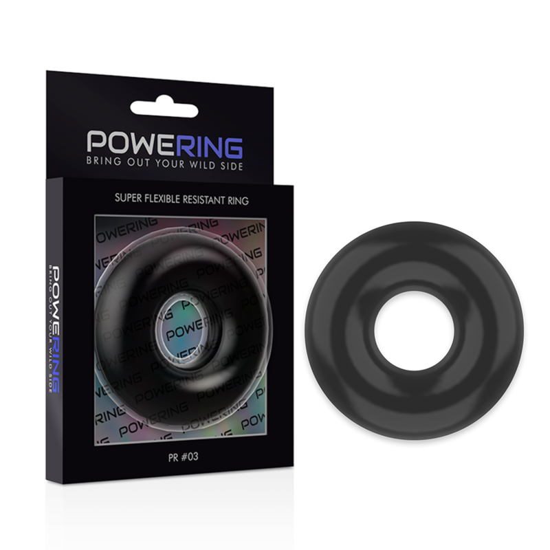 POWERING - SUPER FLEXIBLER UND WIDERSTANDSFÄHIGER PENISRING 5CM PR03 SCHWARZ