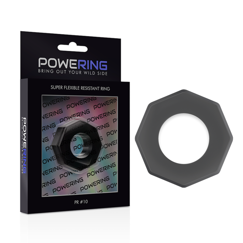 POWERING - ANELLO PER PENE SUPER FLESSIBILE E RESISTENTE 5CM PR10 NERO