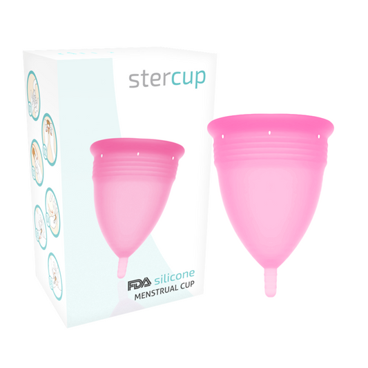 STERCUP - FDA-MENSTRUATIONSTASSE AUS SILIKON, ROSA - GRÖSSE L