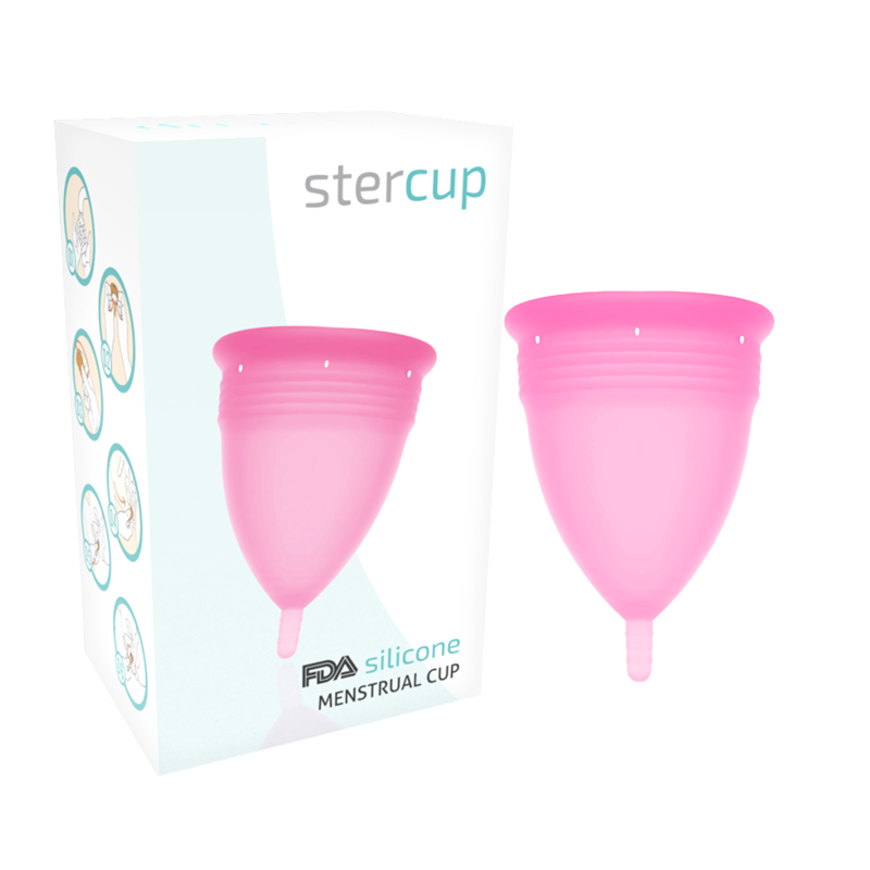 STERCUP - FDA-MENSTRUATIONSTASSE AUS SILIKON, ROSA - GRÖSSE S