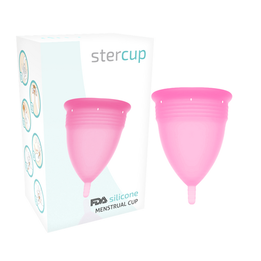 STERCUP - FDA-MENSTRUATIONSTASSE AUS SILIKON, ROSA - GRÖSSE S
