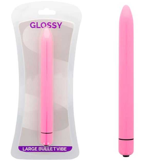 GLOSSY - VIBRATORE SLIM ROSA SCURO