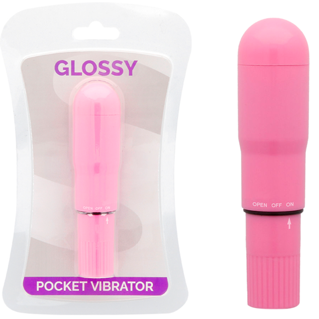 GLOSSY - POCKET VIBRATOR DEEP ROSE