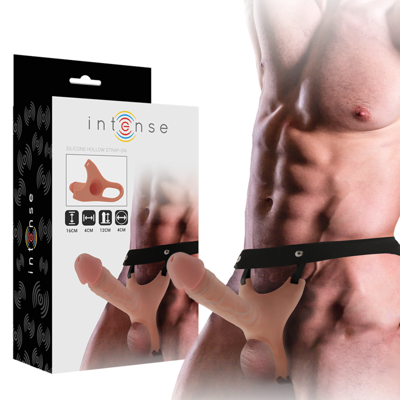 INTENSE - HOHLHARNESS MIT SILIKONDILDO 16 X 3,5 CM