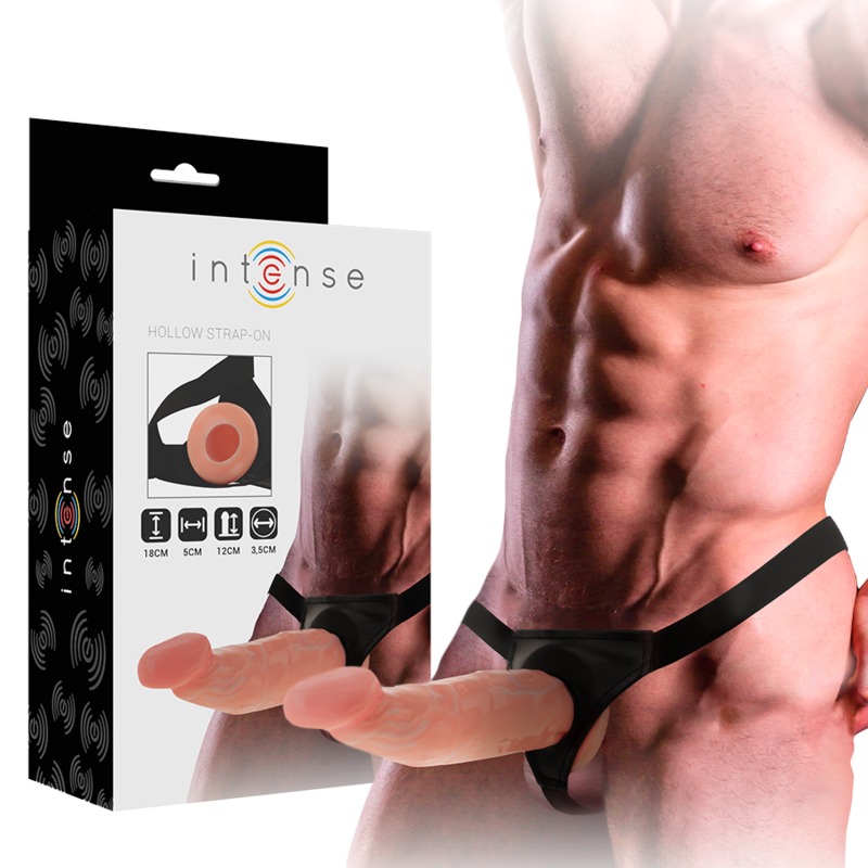 INTENSE - HOHLHARNESS MIT DILDO 18 X 3,5 CM