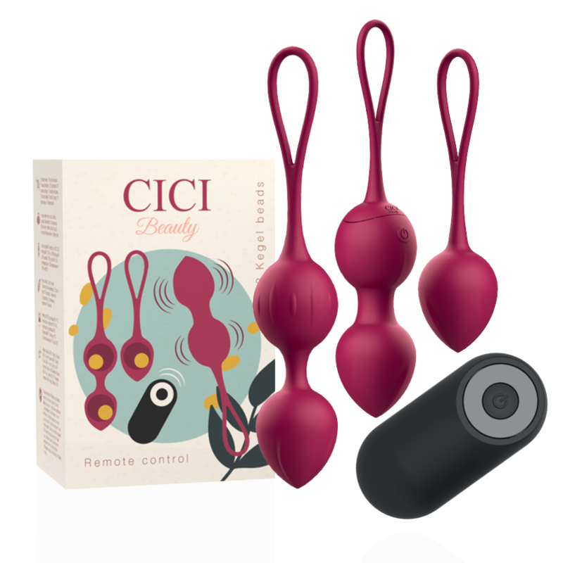 CICI BEAUTY - PREMIUM-SILIKON, 3 VIBRIERENDE KEGEL-PERLEN, FERNBEDIENUNG