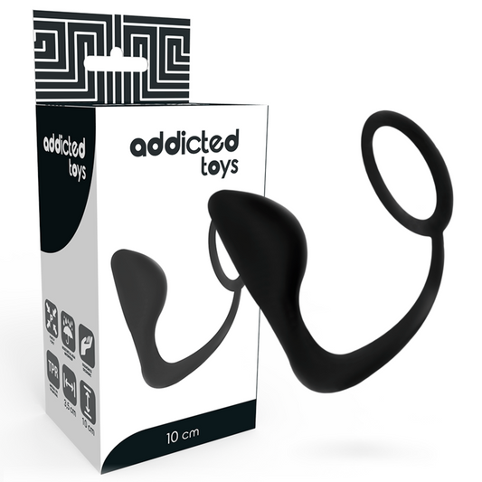 ADDICTED TOYS - TAPPO ANALE CON ANELLO PER PENE NERO