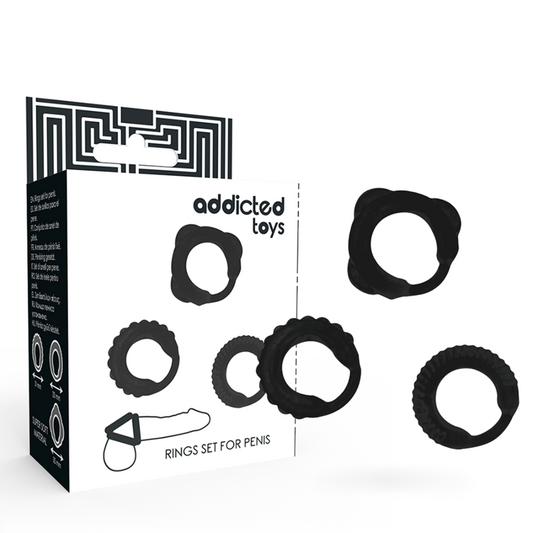 ADDICTED TOYS - C-RING SET SCHWARZ