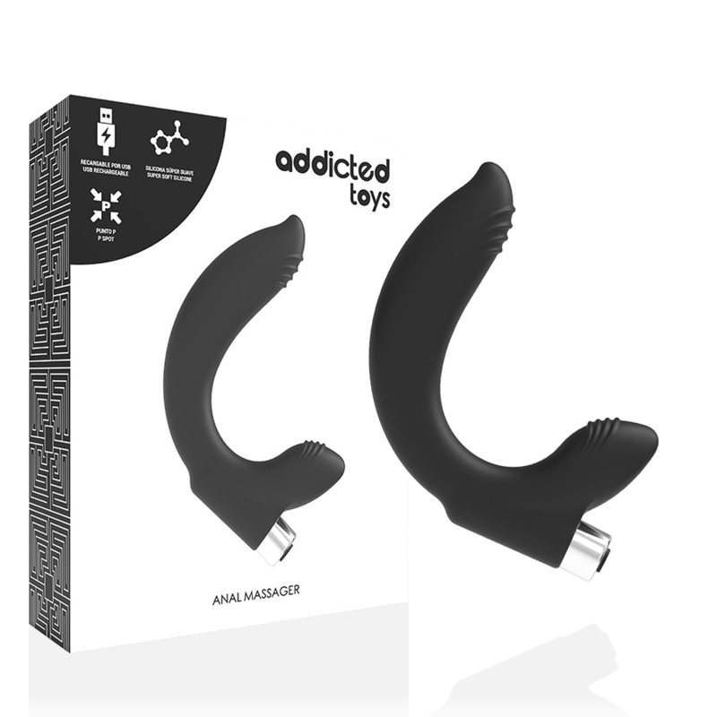 ADDICTED TOYS - PROSTATA-VIBRATOR, WIEDERAUFLADBAR, MODELL 7 - SCHWARZ