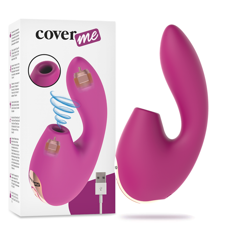 COVERME - VIBRATORE PER ASPIRAZIONE CLITORIDEA E POTENTE G-SPOT RUSH