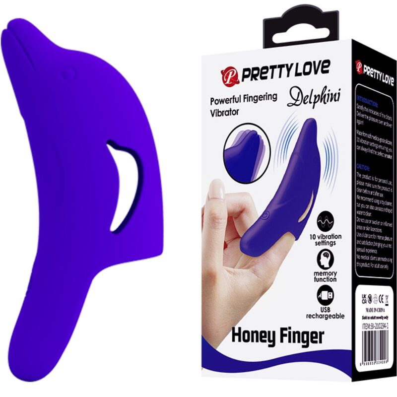 PRETTY LOVE - DELPHINI KRAFTVOLLER DUNKELBLAUER FINGERSTIMULATOR